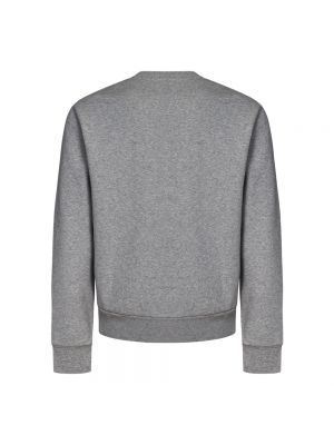 Sweter z okrągłym dekoltem w jednolitym kolorze Ralph Lauren szary