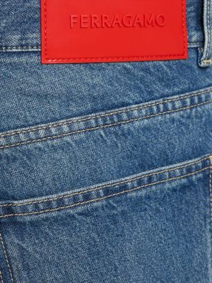Bavlnené džínsy s vreckami Ferragamo modrá