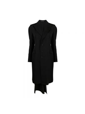 Czarny płaszcz wełniany Y-3
