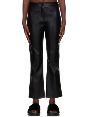Кожаные брюки из искусственной кожи 's Max Mara черные