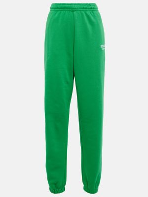 Pantalones de chándal de algodón Rotate Birger Christensen verde