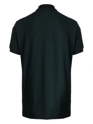 Kokvilnas polo krekls ar apdruku Lacoste zaļš