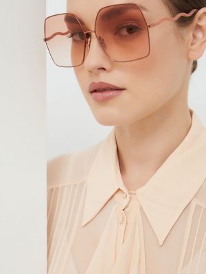 Слънчеви очила Chloé розово