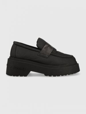 Pantofi loafer cu platformă Tommy Jeans negru