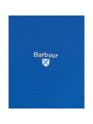 Polo bawełniana Barbour niebieska