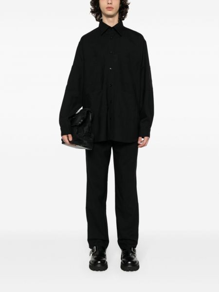 Vilnonė marškiniai su kišenėmis Mm6 Maison Margiela juoda