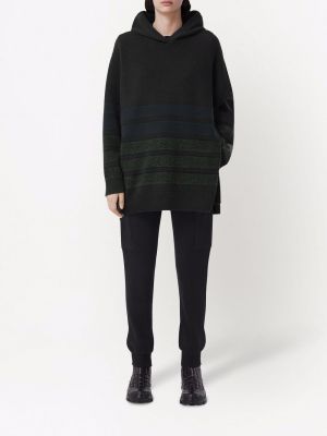 Adīti svītrainas kapučdžemperis Burberry melns
