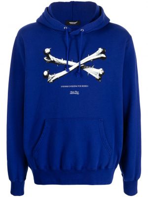 Hoodie con stampa Undercover blu