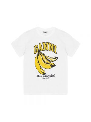 Hemd mit print Ganni weiß