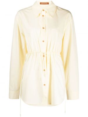 Medvilninė marškiniai Rejina Pyo geltona