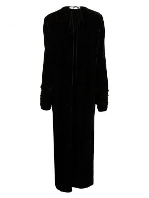 Sametové dlouhé šaty Uma Wang černé
