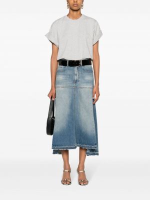 Spódnica jeansowa asymetryczna Victoria Beckham niebieska
