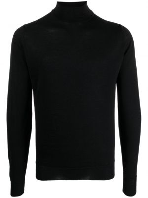 Vlnený sveter John Smedley čierna