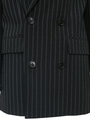 Prugasta vunena jakna Ami Paris crna