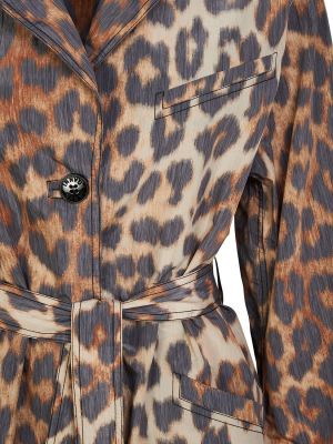 Manteau à imprimé léopard Ganni