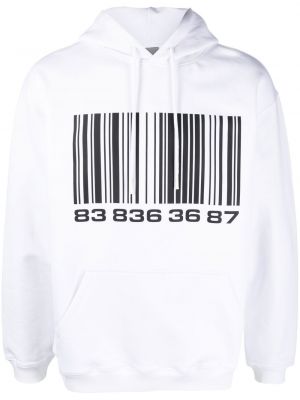 Hoodie con stampa Vtmnts bianco