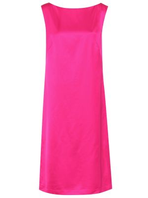 Σατέν μίντι φόρεμα Dries Van Noten ροζ
