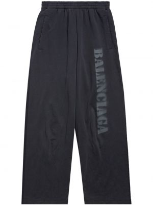 Pantaloni sport cu imagine Balenciaga negru