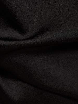 Satynowe spodnie z wiskozy relaxed fit Matteau czarne