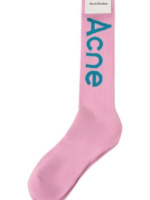 Хлопковые носки Acne Studios розовые