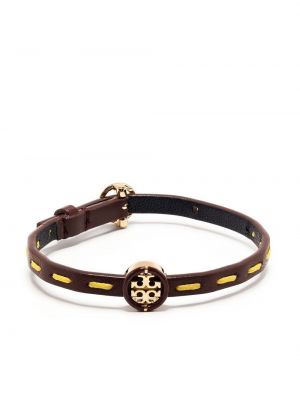 Lær armbånd Tory Burch brun