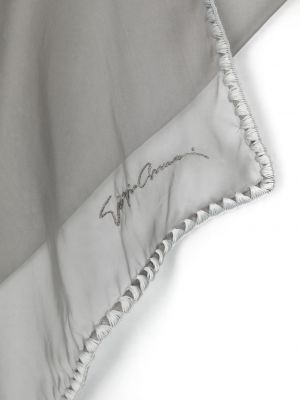 Průsvitný šál s výšivkou Giorgio Armani šedý
