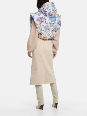 Květinová vesta s kapucí Isabel Marant bílá