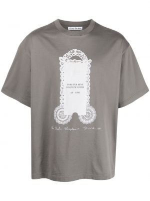 T-shirt mit print Acne Studios grau