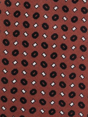 Corbata con estampado con estampado abstracto Lardini rojo