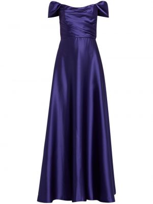 Сатенена вечерна рокля Amsale виолетово