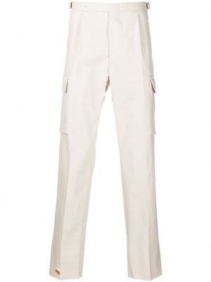 Плисирани карго панталони Kiton бяло