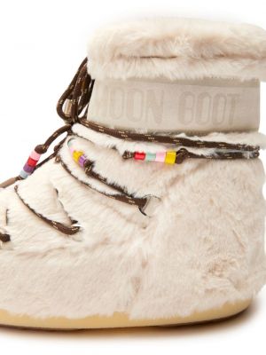 Sniego batai su kailiu Moon Boot smėlinė