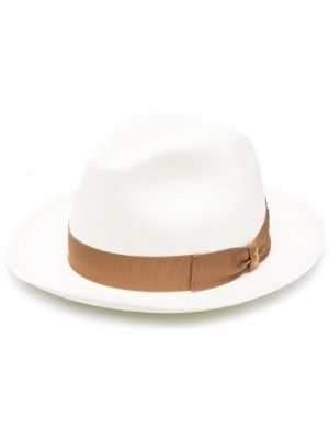 Chapeau tressée Borsalino blanc