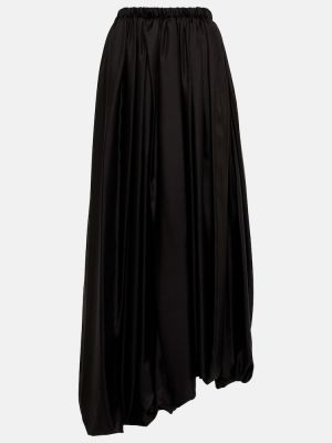 Hodvábna dlhá sukňa The Row čierna