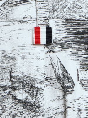 Pamut egyenes szárú nadrág Thom Browne fekete