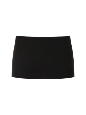 Krepové mini sukně s nízkým pasem Mônot černé