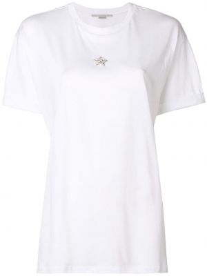 Marškinėliai su žvaigždės raštu Stella Mccartney balta