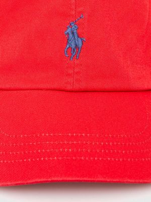 Czapka z daszkiem bawełniana Polo Ralph Lauren czerwona