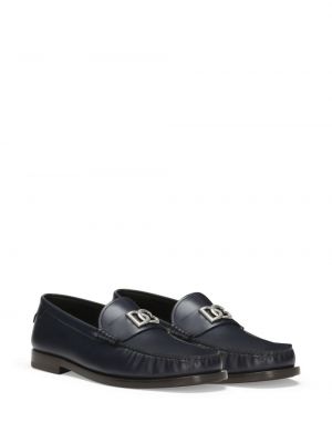 Nahast loafer-kingad Dolce & Gabbana sinine