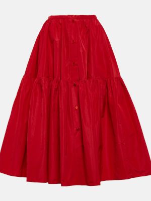 Plisované midi sukně Patou červené