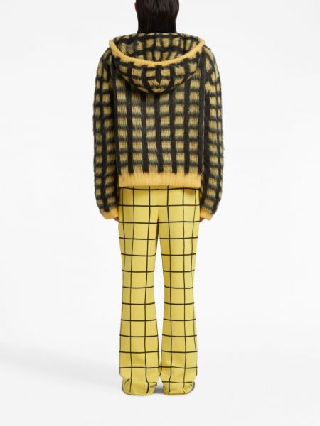 Cardigan di lana con cerniera Marni giallo