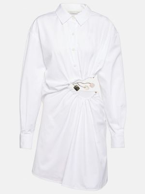 Mini robe en coton Christopher Esber blanc