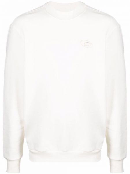 Brodert sweatshirt Diesel hvit