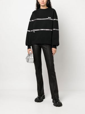 Sweatshirt mit kristallen Gcds schwarz