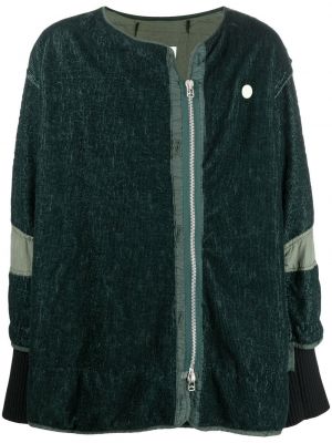 Manšestrová bunda na zip Oamc zelená