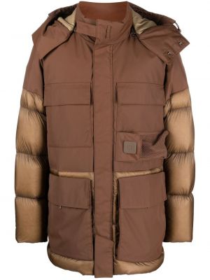 Pernata jakna s kapuljačom C.p. Company smeđa