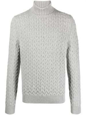 Вълнен пуловер Fedeli сиво