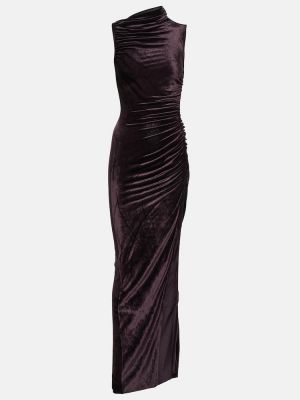 Rochie lunga de catifea Rick Owens violet