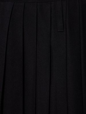 Plisovaná vlnená dlhá sukňa The Frankie Shop čierna