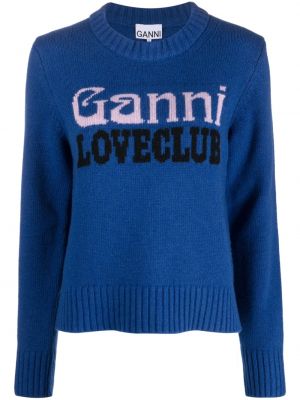 Pullover Ganni blau